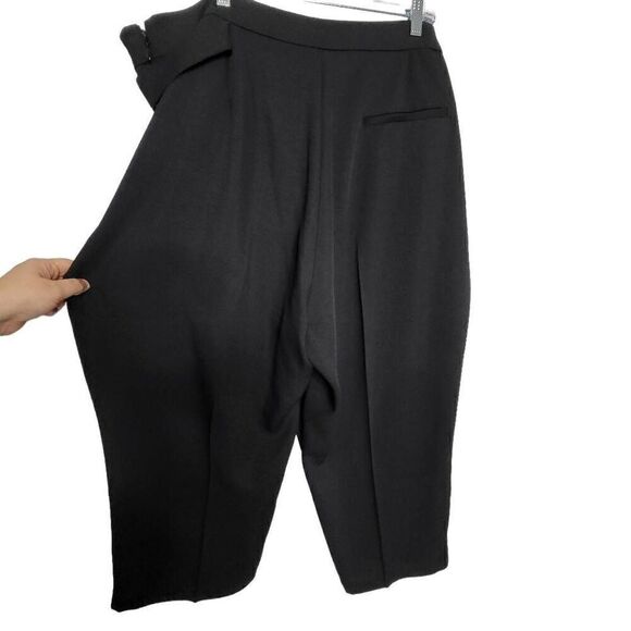 City Chic Wrap Up Cropped Black Pants Size XXL/24 - Picture 9 of 12